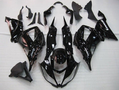 Kawasaki ZX6R Fairings (2013-2018) Black Gloss at KingsMotorcycleFairings.com