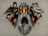 Kawasaki ZX6R 636 Fairings (2013-2018) Black, Orange, White at KingsMotorcycleFairings.com