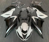 Kawasaki ZX6R 636 Fairings (2013-2018) Gloss White, Matte Black at KingsMotorcycleFairings.com