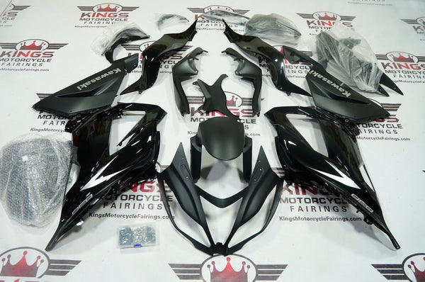 Kawasaki ZX6R 636 Fairings (2013-2018) Matte Black, Black, Silver at KingsMotorcycleFairings.com