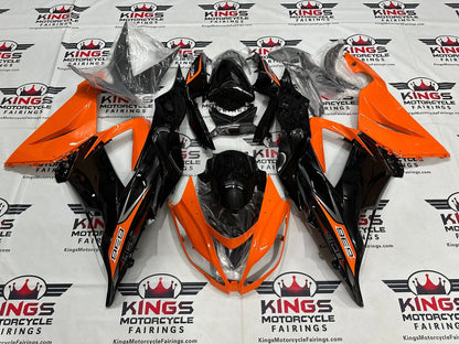 Kawasaki ZX6R 636 Fairings (2013-2018) Orange, Black, Silver at KingsMotorcycleFairings.com