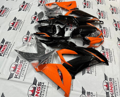 Kawasaki ZX6R 636 Fairings (2013-2018) Orange, Black, Silver from KingsMotorcycleFairings.com
