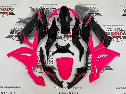 Kawasaki ZX6R 636 Fairings (2013-2018) Pink, Black at KingsMotorcycleFairings.com