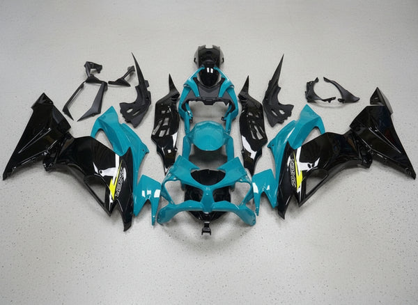 Kawasaki ZX6R 636 Fairings (2019-2023) Blue Teal, Black, Yellow at KingsMotorcycleFairings.com