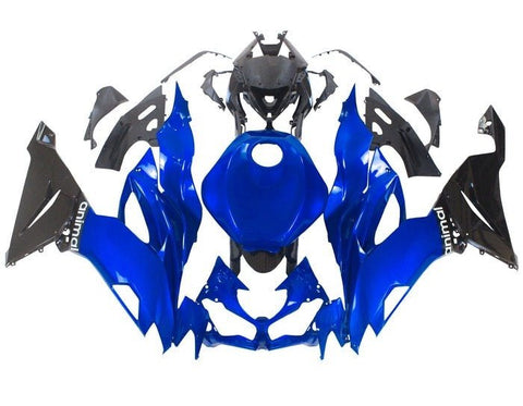 Kawasaki ZX6R 636 Fairings (2019-2023) Blue, Black, Animal at KingsMotorcycleFairings.com