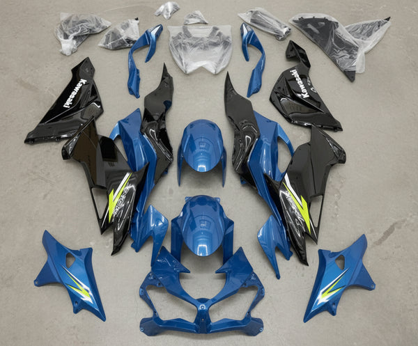 Kawasaki ZX6R 636 Fairings (2019-2023) Blue, Black, Yellow at KingsMotorcycleFairings.com