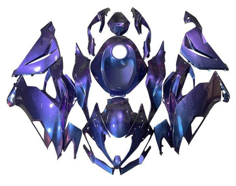 Kawasaki ZX6R 636 Fairings (2019-2023) Blue, Purple Gradient at KingsMotorcycleFairings.com