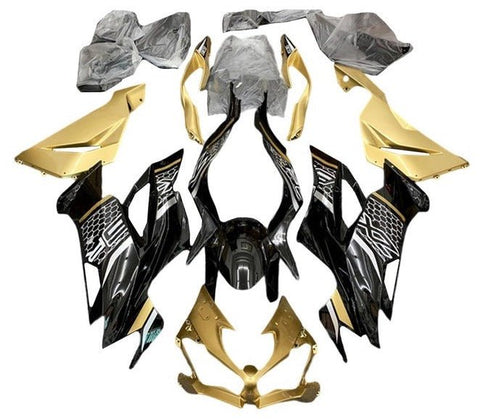 Kawasaki ZX6R 636 Fairings (2019-2023) Gold, Black, White at KingsMotorcycleFairings.com