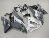 Kawasaki ZX6R 636 Fairings (2019-2023) Gray, White, Green at KingsMotorcycleFairings.com