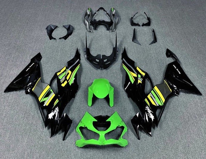 Kawasaki ZX6R 636 Fairings (2019-2023) Green, Yellow, Black at KingsMotorcycleFairings.com