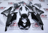 Kawasaki ZX6R 636 Fairings (2019-2023) Matte Gray, Gloss Black at KingsMotorcycleFairings.com
