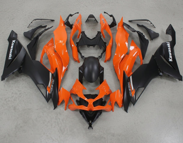 Kawasaki ZX6R 636 Fairings (2019-2023) Orange, Matte Black at KingsMotorcycleFairings.com