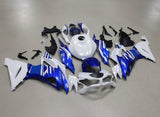 Kawasaki ZX6R 636 Fairings (2019-2023) White, Blue at KingsMotorcycleFairings.com