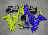 Kawasaki ZX6R 636 Fairings (2019-2023) Yellow, Blue Split at KingsMotorcycleFairings.com