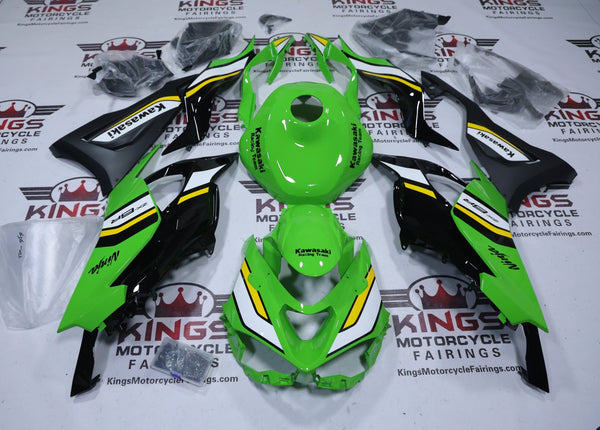Kawasaki ZX6R 636 Fairings (2024-2025) Green, Black, Yellow, White from KingsMotorcycleFairings.com