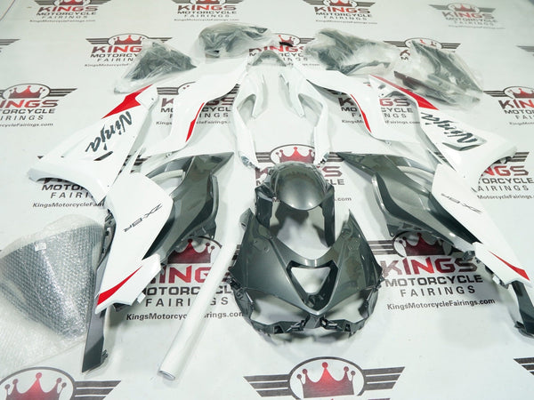 Kawasaki ZX6R 636 Fairings (2024-2025) White, Metallic Gray, Red at KingsMotorcycleFairings.com