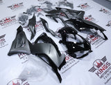 Kawasaki ZX6R Fairing Kit (2024-2025) Matte Gray, Gloss Black at KingsMotorcycleFairings.com