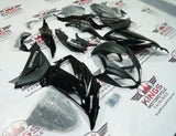 Kawasaki ZX6R Fairings (2013-2018) Matte Black, Black, Silver at KingsMotorcycleFairings.com