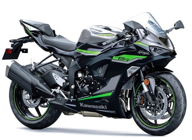Kawasaki ZX6R Fairings (2024-2025) Black, Green, Gray at KingsMotorcycleFairings.com
