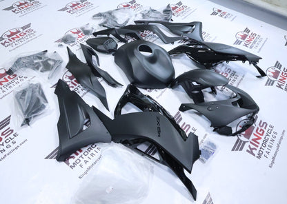 Kawasaki ZX6R Fairings (2024-2025) Flat Black, Gloss Black at KingsMotorcycleFairings.com