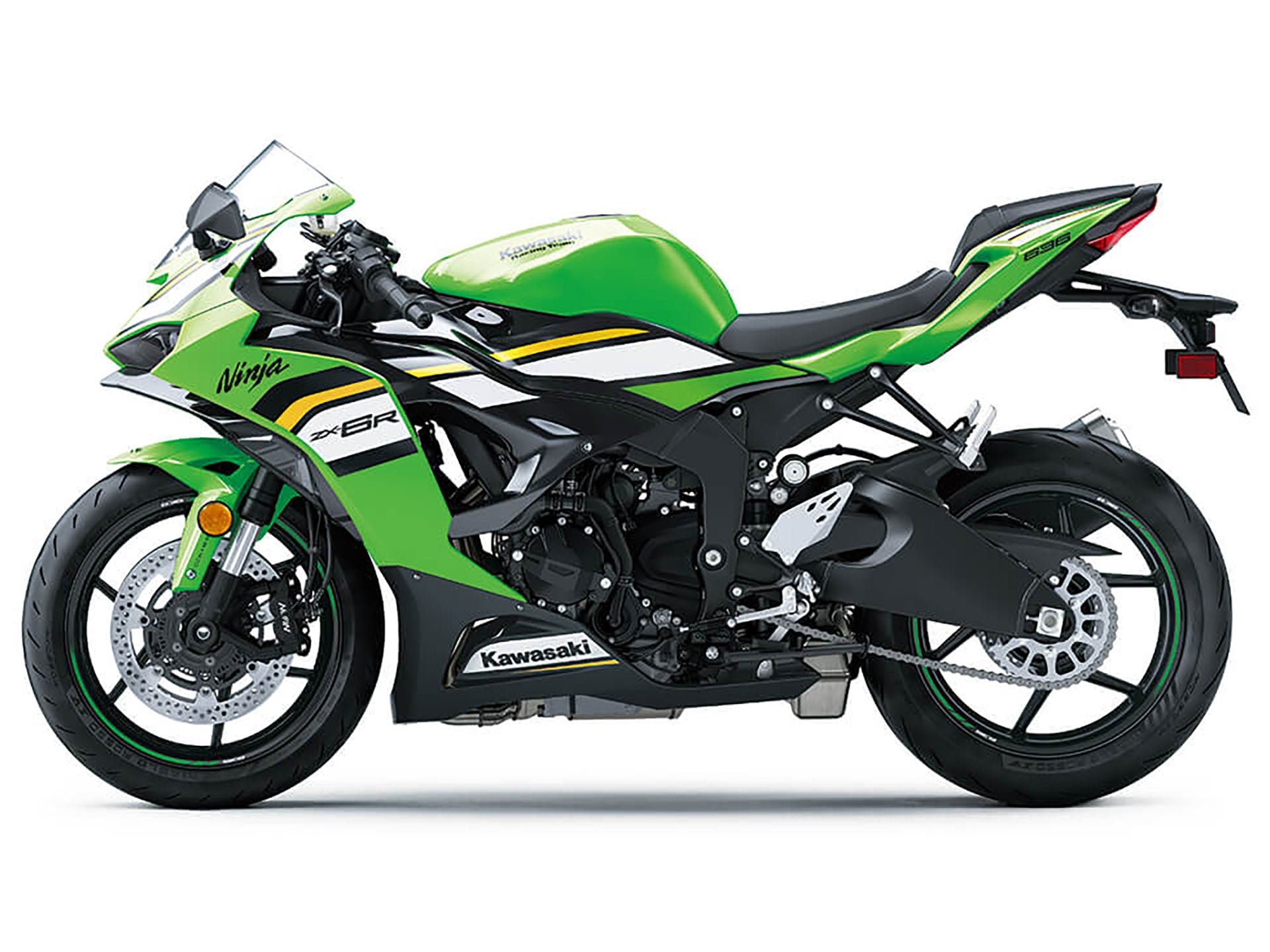 Kawasaki ZX6R Fairings (2024-2025) Green, Black, Yellow, White at KingsMotorcycleFairings.com