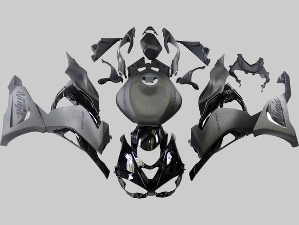 Kawasaki ZX6R Fairings (2024-2025) Matte Black, Matte Gray, Gloss Black at KingsMotorcycleFairings.com