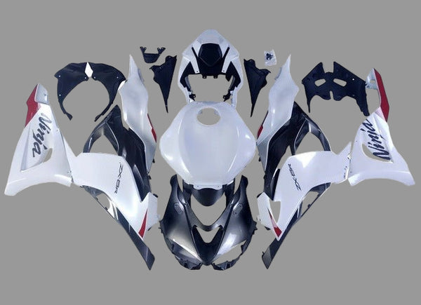 Kawasaki ZX6R Fairings (2024-2025) Pearl White, Gray, Red at KingsMotorcycleFairings.com