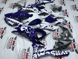 Kawasaki ZX6R Fairings (2024-2025) Purple Wolf, White at KingsMotorcycleFairings.com