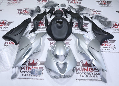 Kawasaki ZX6R Fairings (2024-2025) Silver, Matte Black at KingsMotorcyceFairings.com