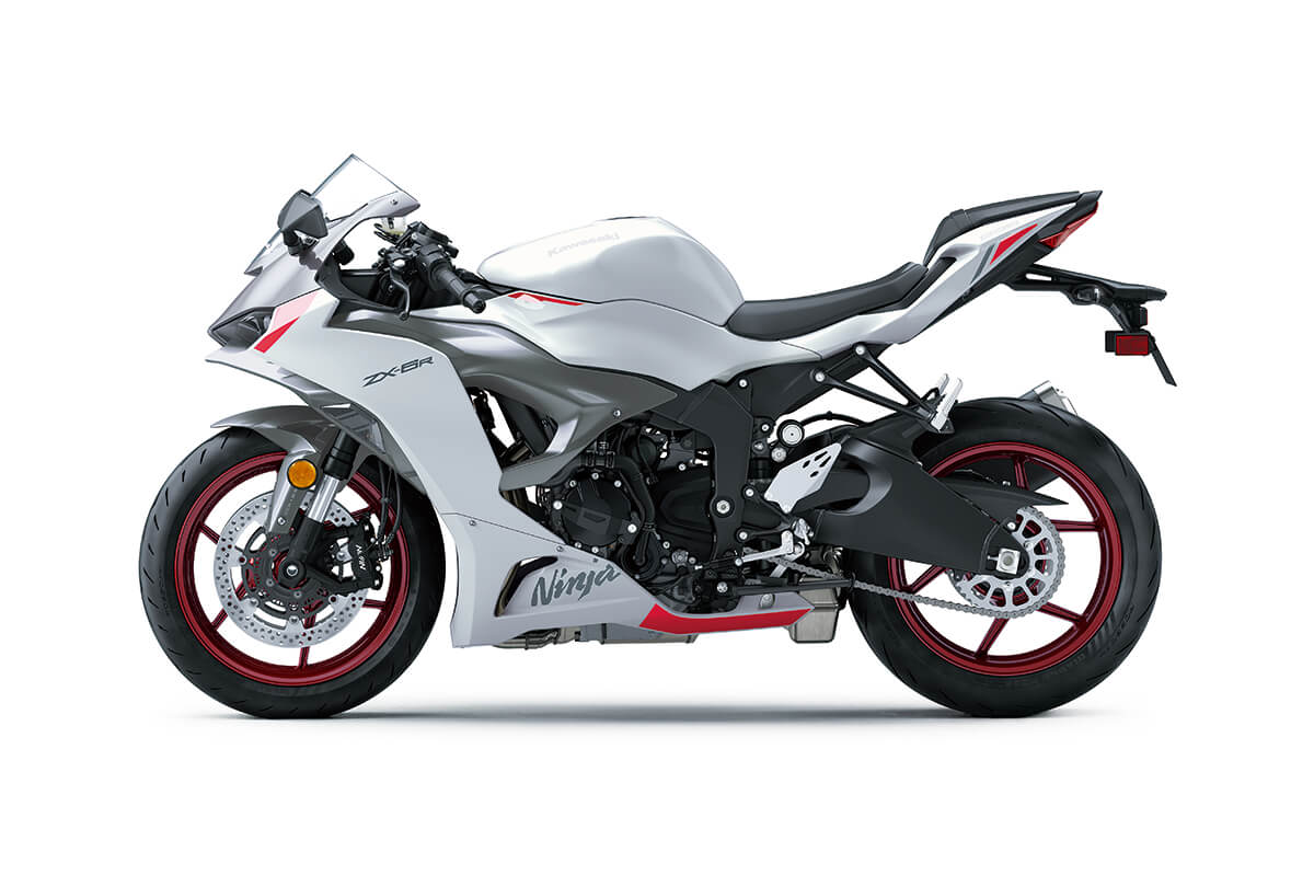 Kawasaki ZX6r 636 Fairing Set (2024-2025) Pearl White, Red, Gray at KingsMotorcycleFairings.com