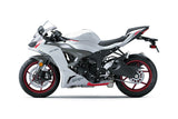 Kawasaki ZX6r 636 Fairing Set (2024-2025) Pearl White, Red, Gray at KingsMotorcycleFairings.com