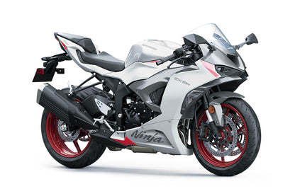 Kawasaki ZX6r 636 Fairings (2024-2025) Pearl White, Red, Gray at KingsMotorcycleFairings.com