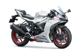 Kawasaki ZX6r 636 Fairings (2024-2025) Pearl White, Red, Gray at KingsMotorcycleFairings.com