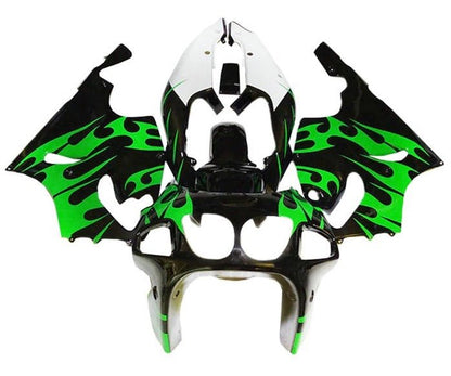 Kawasaki ZX7R Fairings (1996-2002) Black, Green, White, Tribal at KingsMotorcycleFairings.com