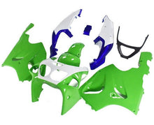 Kawasaki ZX7R Fairings (1996-2002) Green, White, Blue at KingsMotorcycleFairings.com