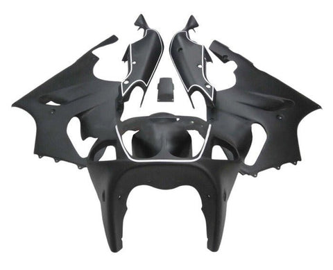 Kawasaki ZX7R Fairings (1996-2002) Matte Black, White Stripe at KingsMotorcycleFairings.com