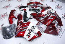 Kawasaki ZX9R Fairings (1994-1997) Dark Red, White West at KingsMotorcycleFairings.com