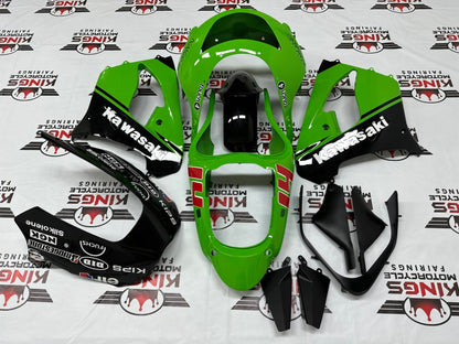 Kawasaki ZX9R Fairings (1998-1999) Green, Black, White, Red at KingsMotorcycleFairings.com