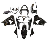 Kawasaki ZX9R Fairings (2000-2001) Black, White at KingsMotorcycleFairings.com