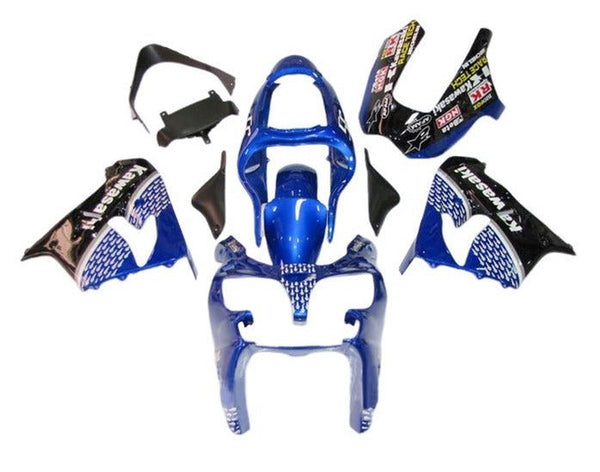 Kawasaki ZX9R Fairings (2000-2001) Blue, White, Black at KingsMotorcycleFairings.com