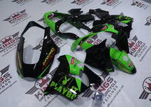 Kawasaki ZX9R Fairings (2002-2003) Black, Green Playboy from KingsMotorcycleFairings.com