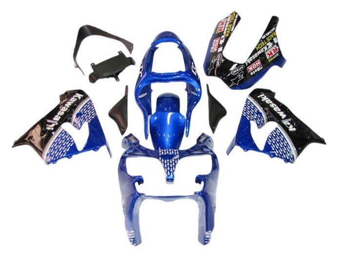 Kawasaki ZX9R Fairings (2002-2003) Blue, White, Black at KingsMotorcycleFairings.com