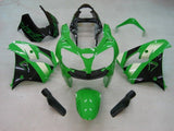 Kawasaki ZX9R Fairings (2002-2003) Green, Black, White at KingsMotorcycleFairings.com