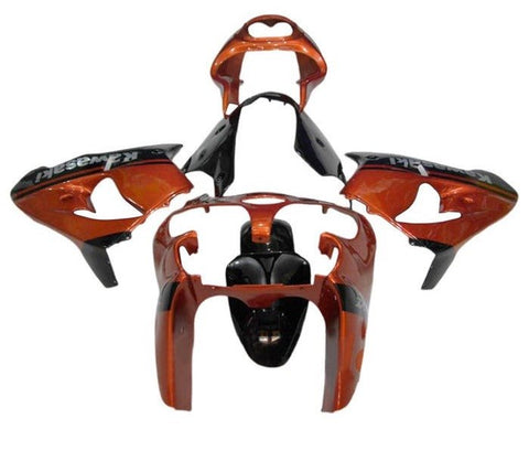 Kawasaki ZX9R Fairings (2002-2003) Orange, Black at KingsMotorcycleFairings.com