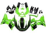 Kawasaki ZZR400 Fairings (1993-2007) Green, Black Flames from KingsMotorcycleFairings.com