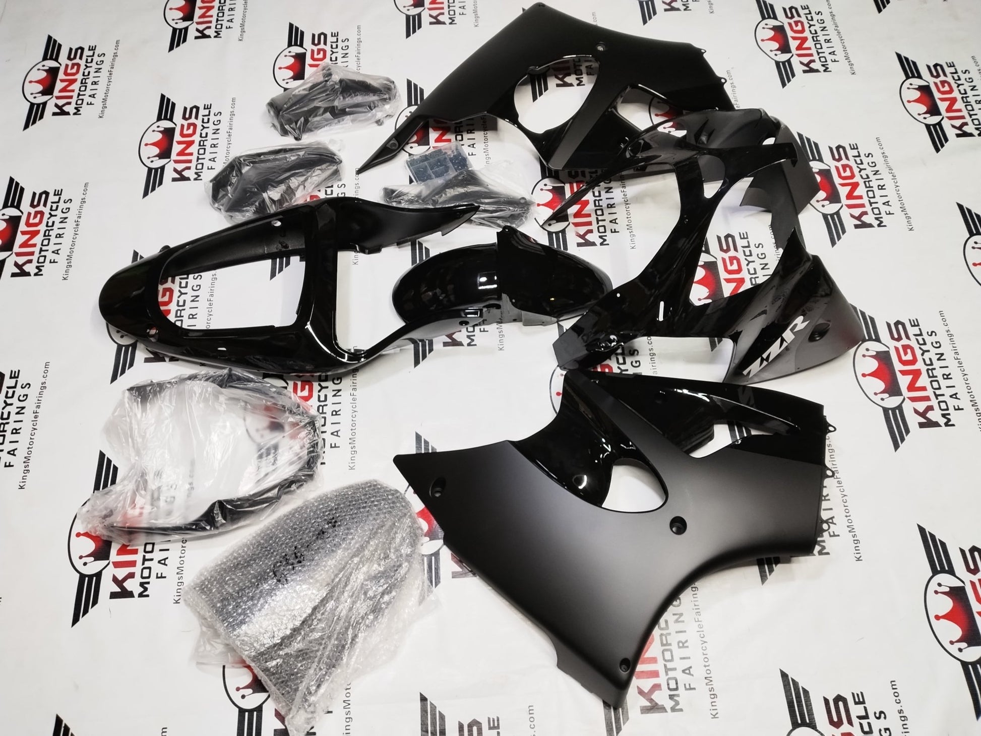 Kawasaki ZZR600 Fairings (2005-2008) Black, Matte Black, Silver at KingsMotorcycleFairings.com