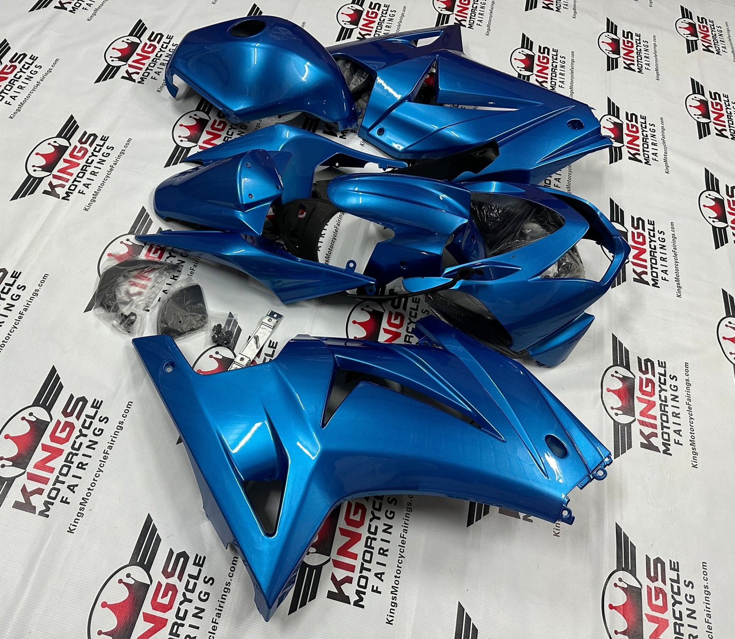 Kawasaki Ninja 250R Fairing Kit (2008-2013) Blue at KingsMotorcycleFairings.com