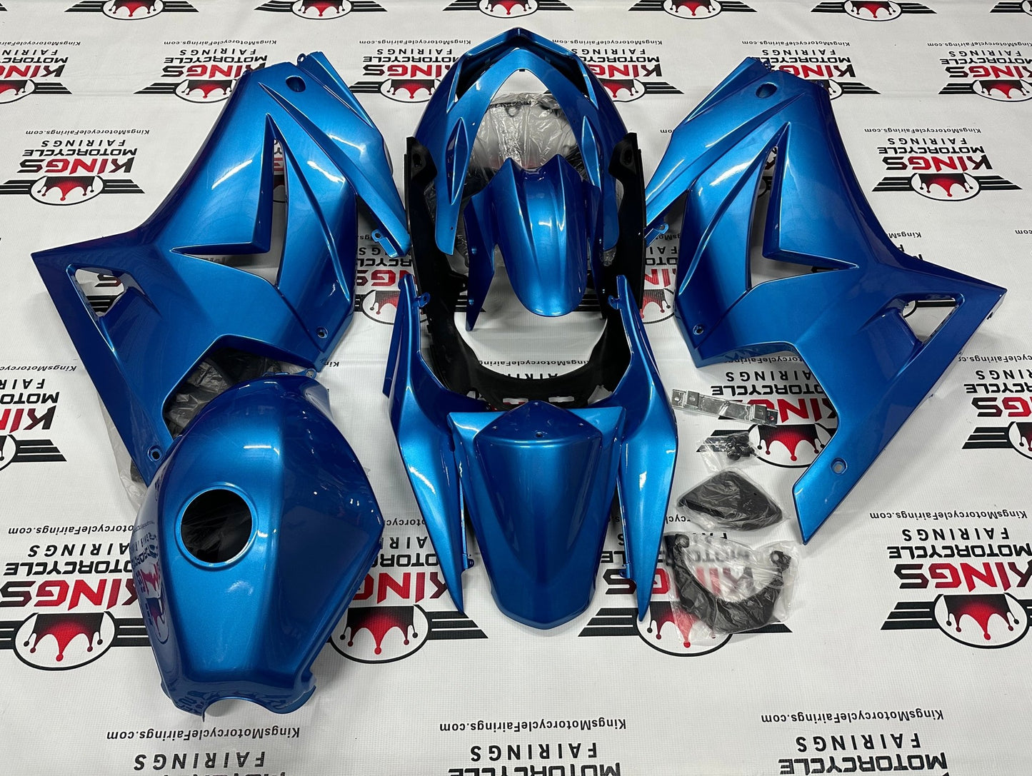 Kawasaki Ninja 250R Fairing Set (2008-2013) Blue at KingsMotorcycleFairings.com