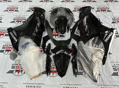 Kawasaki Ninja 300 Fairing set (2013-2024) Black Swanga at KingsMotorcycleFairings.com