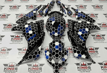 Kawasaki Ninja 300 Fairings (2013-2024) Black, Blue, White Honeycomb from KingsMotorcycleFairings.com